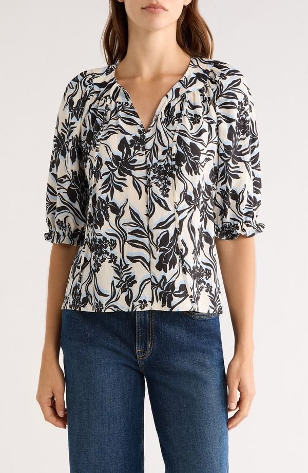 レイルズ レディース トップス シャツ フラワー柄 フラワー Rails Belina Floral ThreeQuarter Sleeve Top Zinya