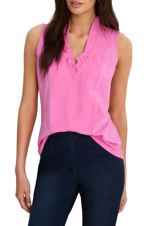 ニックプラスゾーイ レディース トップス シャツ フリル NICZOE Ruffle Around Tank Crocus