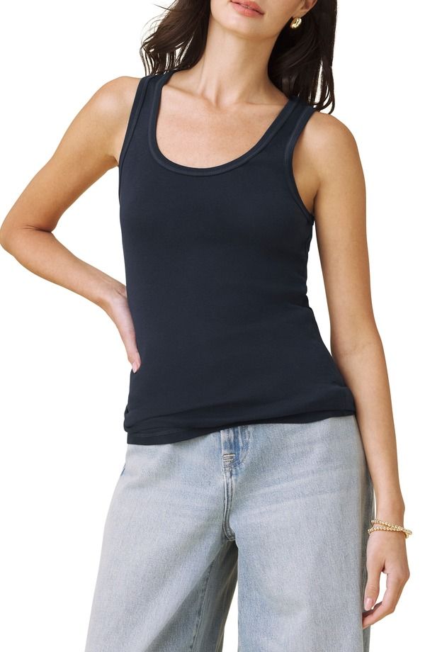 スプレンディット レディース トップス シャツ Splendid Classic Tank Navy ネイビー