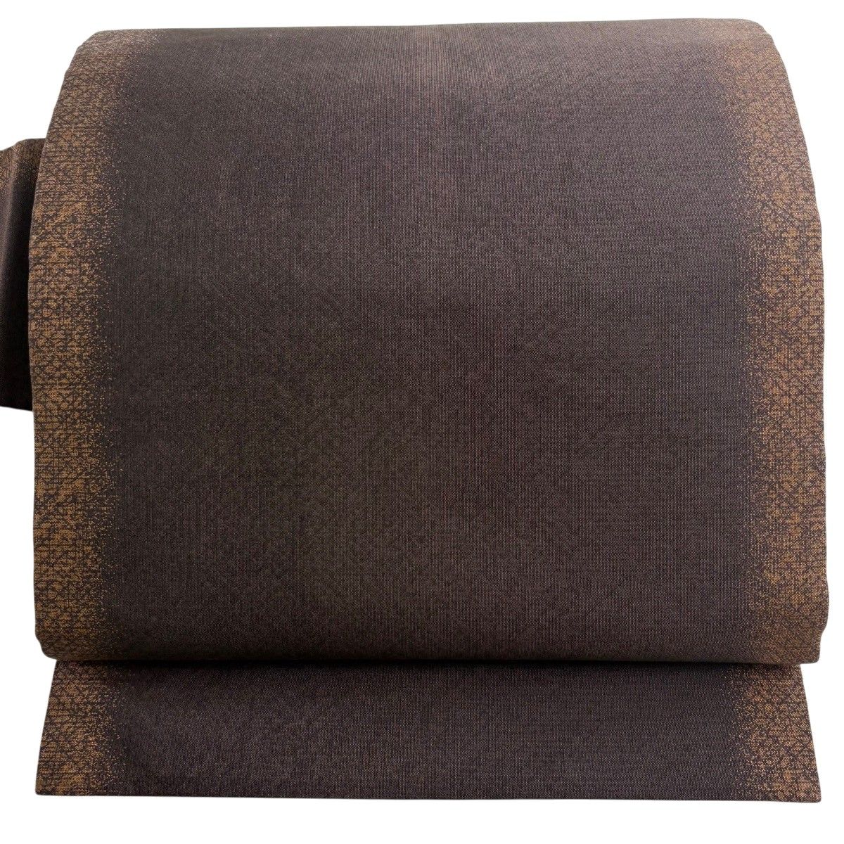 【美品】 名古屋帯 秀品 幾何学 地紋 焦茶色 正絹 【中古】 9,086円