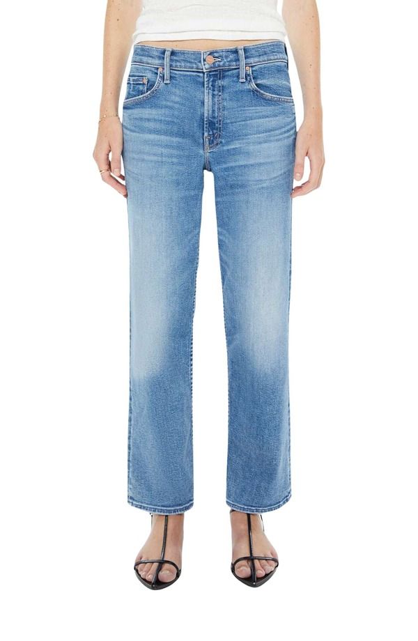 マザー レディース ボトムス デニムパンツ ストレート ハイウエスト アンクル ジーンズ MOTHER The Newbie High Waist Ankle Straight Leg Jeans Float My Boat の商品写真
