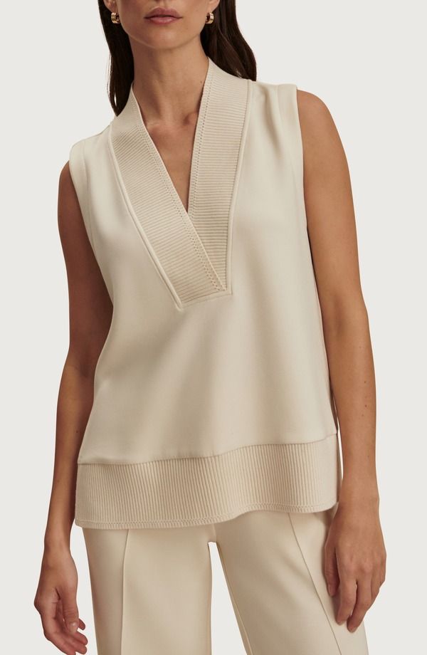 バーレイ レディース トップス シャツ Vネック ジャージー Varley Freida VNeck Jersey Tank Pristine
