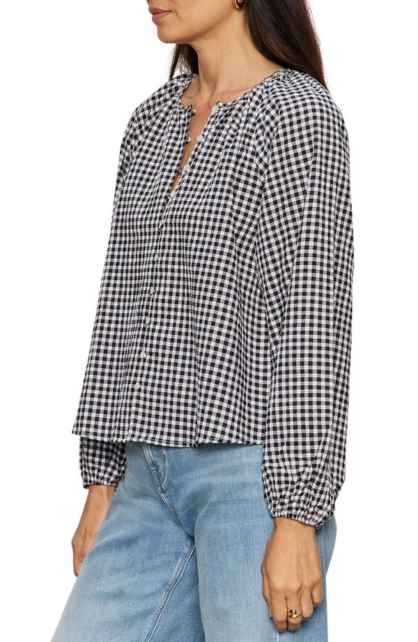 サンクチュアリー レディース トップス シャツ ギンガムチェック ギンガム Sanctuary Perfect Gingham ButtonUp Top Black ブラック