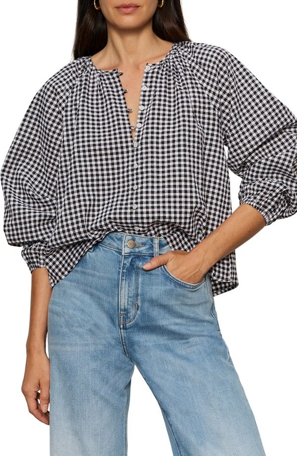 サンクチュアリー レディース トップス シャツ ギンガムチェック ギンガム Sanctuary Perfect Gingham ButtonUp Top Black ブラック の商品写真