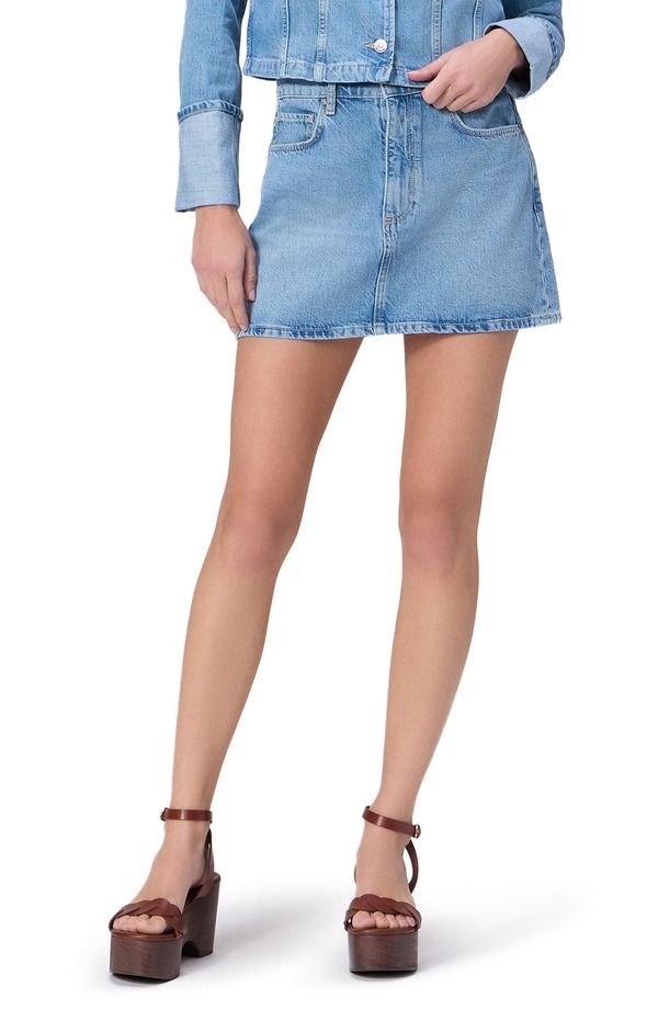 ペイジ レディース ボトムス デニムパンツ ミニ スカート PAIGE Bobbie Deniminiskirt Del Amo デニム