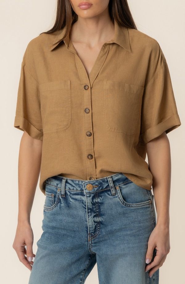 カットフロムザクロス レディース トップス シャツ KUT from the Kloth Brianna Boxy Shirt Wood