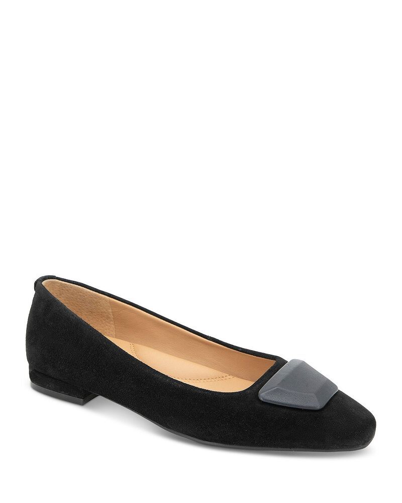 ケネスコール レディース シューズ パンプスエード Gentle Souls by Kenneth Cole Womens Hanette Suede Ballet Flats Black Suede ブラック