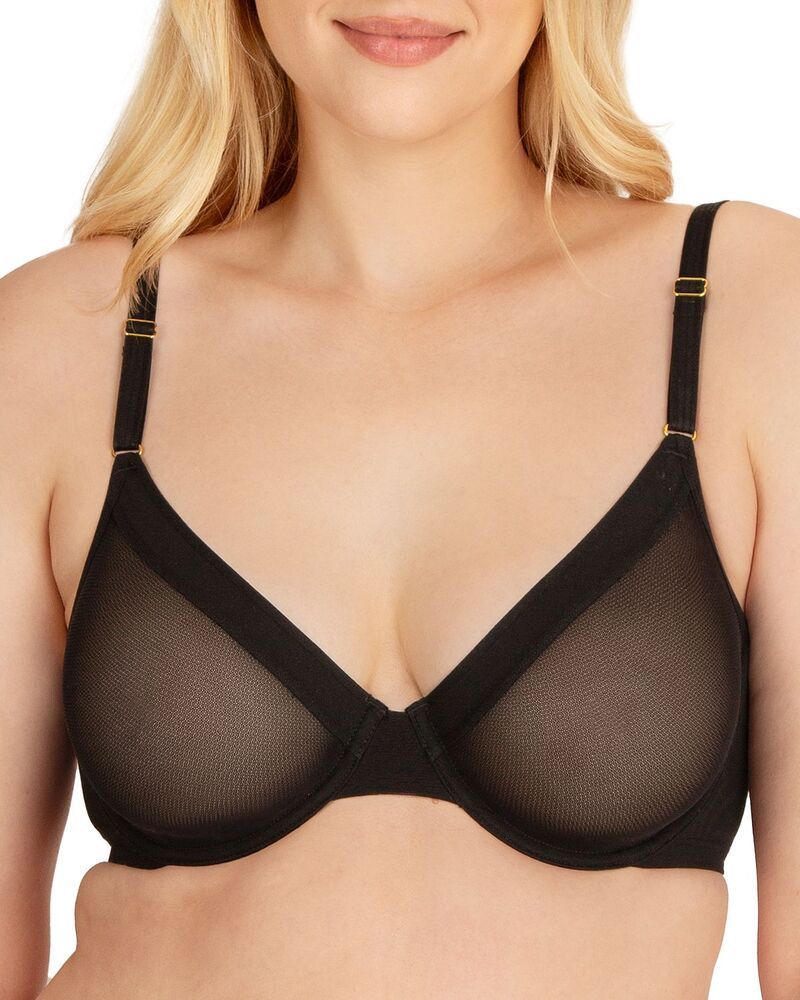 ハンキーパンキー レディース アンダーウェア ブラジャー メッシュ Hanky Panky Unlined Mesh Underwire Bra Black ブラック 8,610円