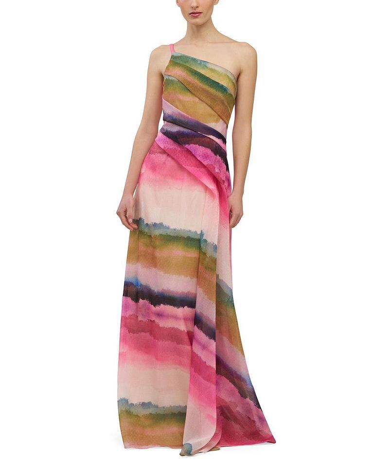 ケイ アンジャー レディース トップス ワンピース Kay Unger Normani Gown Pink Coral Multi ピンク