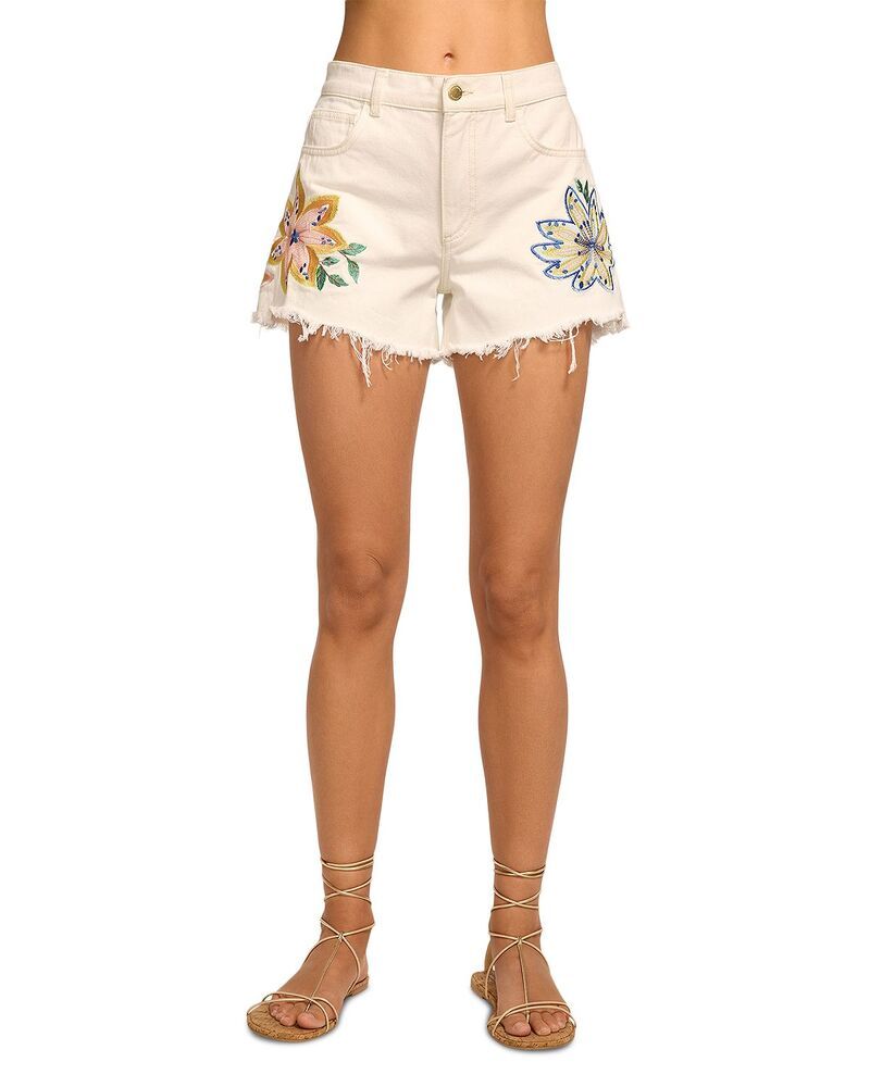 レイミー ブルック レディース ボトムス ハーフパンツ・ショーツ ショートパンツ 刺繍 Ramy Brook Bria Embroidered Shorts Whitembroidered ホワイト