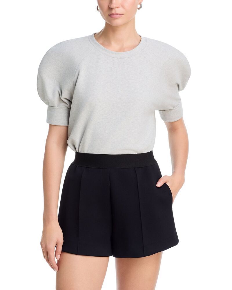 ノーマカマリ レディース アウター パーカー・スウェット シャツ Norma Kamali Short Sleeve Bomber Sweatshirt Light Heather Grey グレー