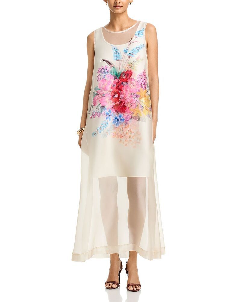 エリータハリ レディース トップス ワンピース プリント Elie Tahari The Alexis Garden Print Dress Tiara Garden Print