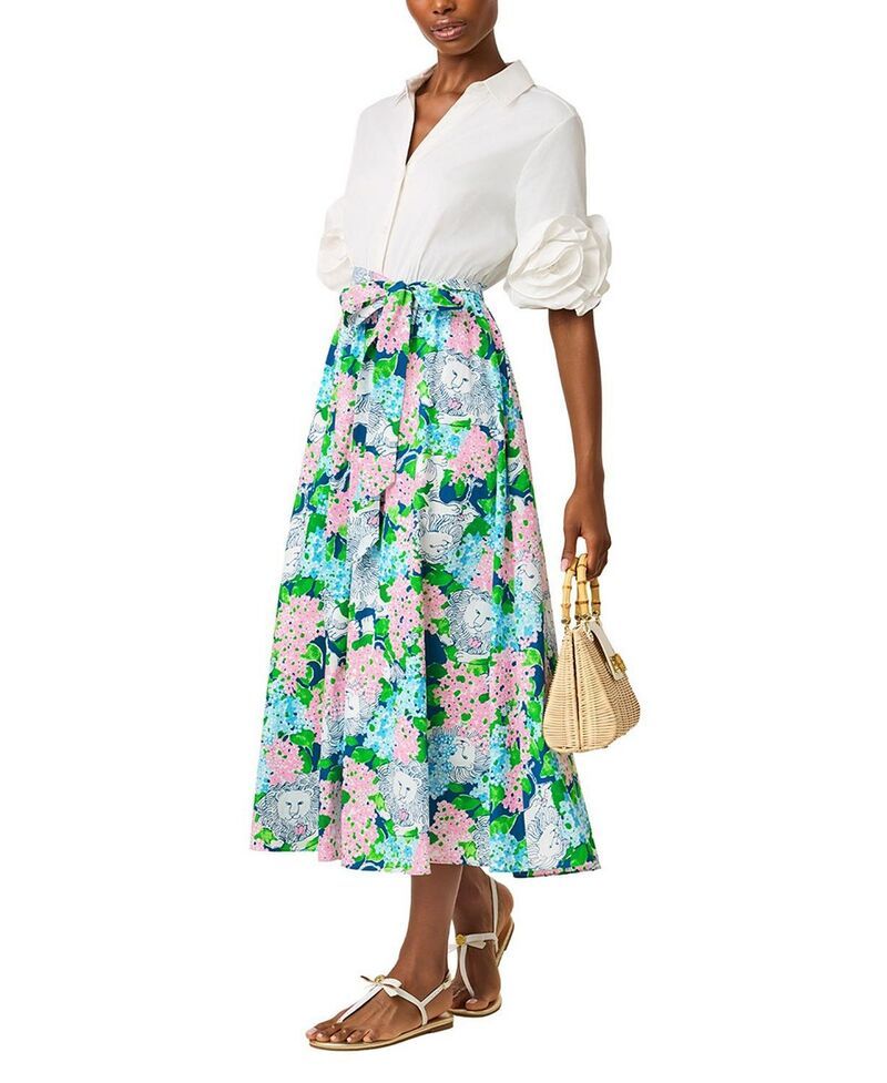 リリーピュリッツァー レディース トップス シャツ ミディ Lilly Pulitzer Sonaire Midi Shirtdresstarlight Navy Lydia The Lion ネイビー