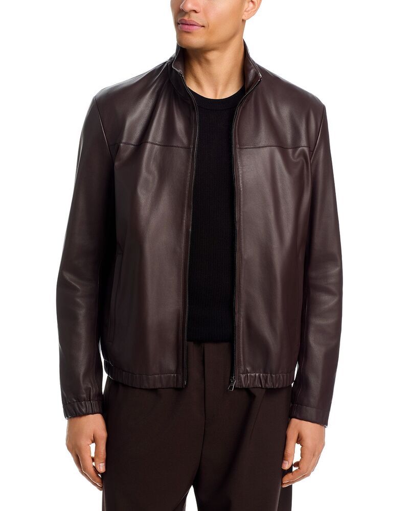 ボス メンズ アウター ジャケット・ブルゾン レザー BOSS x Beckhamolta Leather Jacket Medium Brown ブラウン