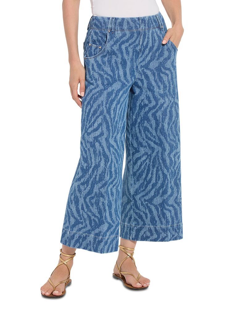 リス レディース ボトムス デニムパンツ ワイドレッグ クロップド ジーンズ Lyss Leo High Rise Cropped Wide Leg Jeans in Current Ripples Current Ripples