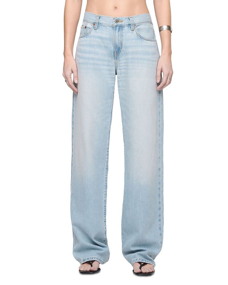 リダン レディース ボトムス デニムパンツ ローライズ ジーンズ REDONE Loosie Low Rise Straight Jeanspringsilver Springs シルバー