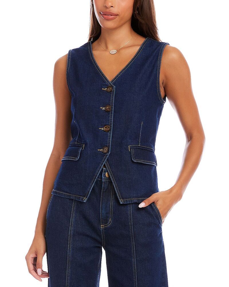 カレンケーン レディース アウター ベスト デニム Karen Kane Denim Vest Indigo インディゴ