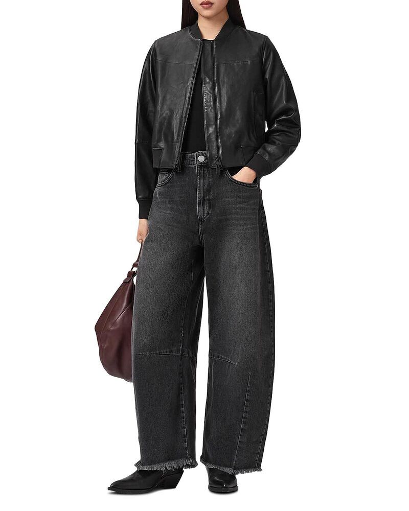 オールセインツ レディース アウター ジャケット・ブルゾン レザー ALLSAINTS Leather Bomber Jacket Black ブラック オールセインツ レディース アウター ジャケット・ブルゾン レザー ALLSAINTS Leather Bomber Jacket Black ブラック