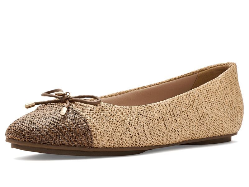 アンクライン レディース シューズ サンダル Anne Klein Luci Ballet Flats Raffia