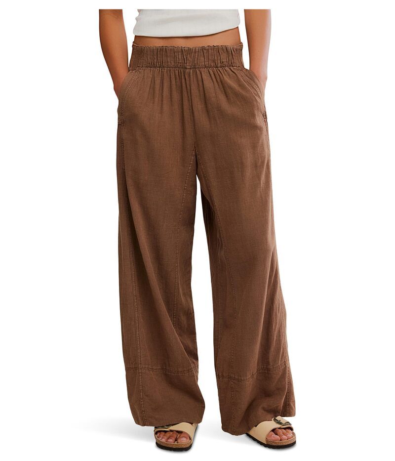 フリーピープル レディース ボトムス カジュアルパンツ コットン リネン Free People Days End CottonLinen PullOn Pants Doublespresso
