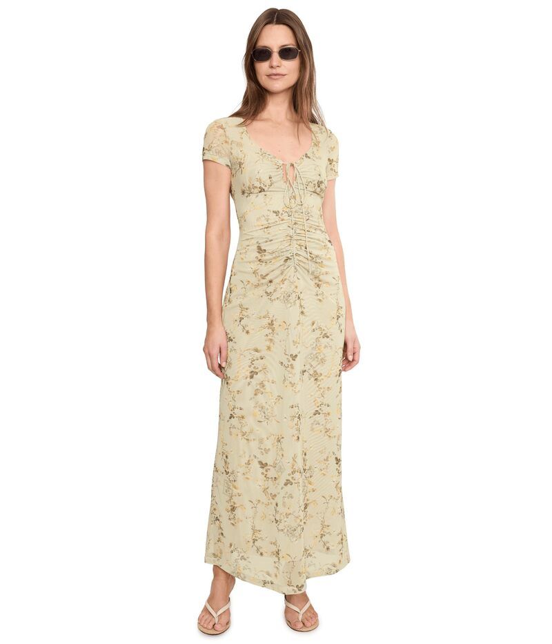 オールセインツ レディース トップス ワンピース メッシュ Allsaints Gabby Mesh Dress Carmel Stem Gre