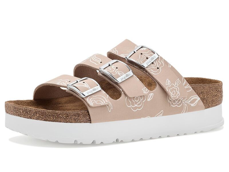 ビルケンシュトック レディース シューズ ヒール プラットフォーム プリント Papillio By Birkenstock Florida Platform Printed Light Rose Flow