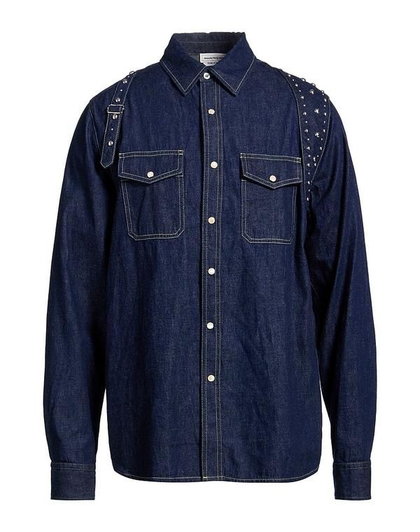 マックイーン メンズ トップス シャツ MCQUEEN Blue ブルー