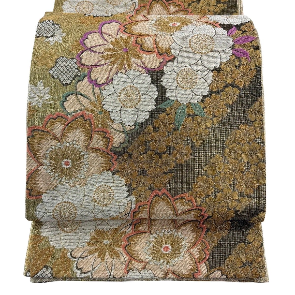 袋帯　金彩　金糸　乱菊　花模様　桜　着物　114b d ms 袋帯 金彩 金糸 乱菊 花模様 桜 着物 114b d ms 【公式通販】