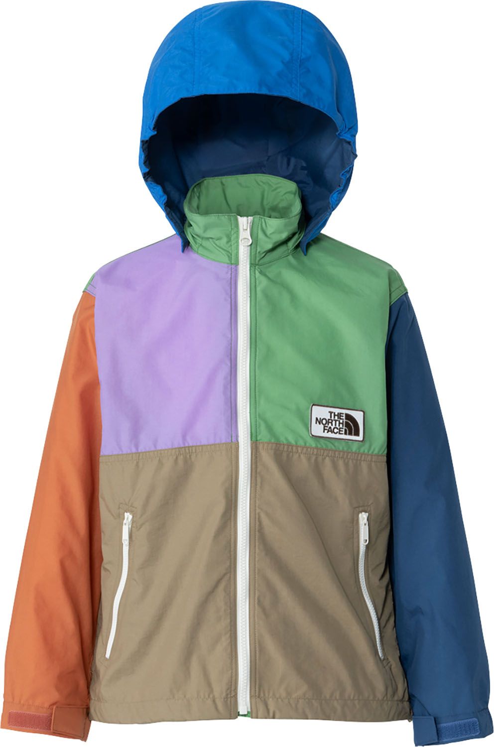 ザ・ノース・フェイス THE NORTH FACE アウトドア グランドコンパクトジャケット キッズ 子ども アウター ウィンドブレーカー パーカー フーディ 撥水 ロゴ キャンプ 旅行 お出かけ ハイキング 林間学校 NPJ22512 MA マルチカラー