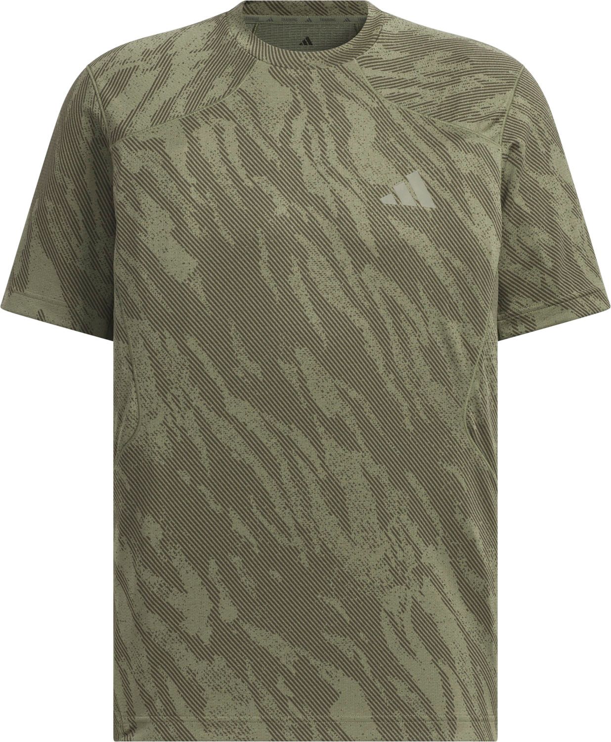 アディダス adidas テック エッセンシャルズ クール タッチ レギュラーフィット カモ AOP 半袖 T シャツ ZR856 KF6132 オリーブストレータ