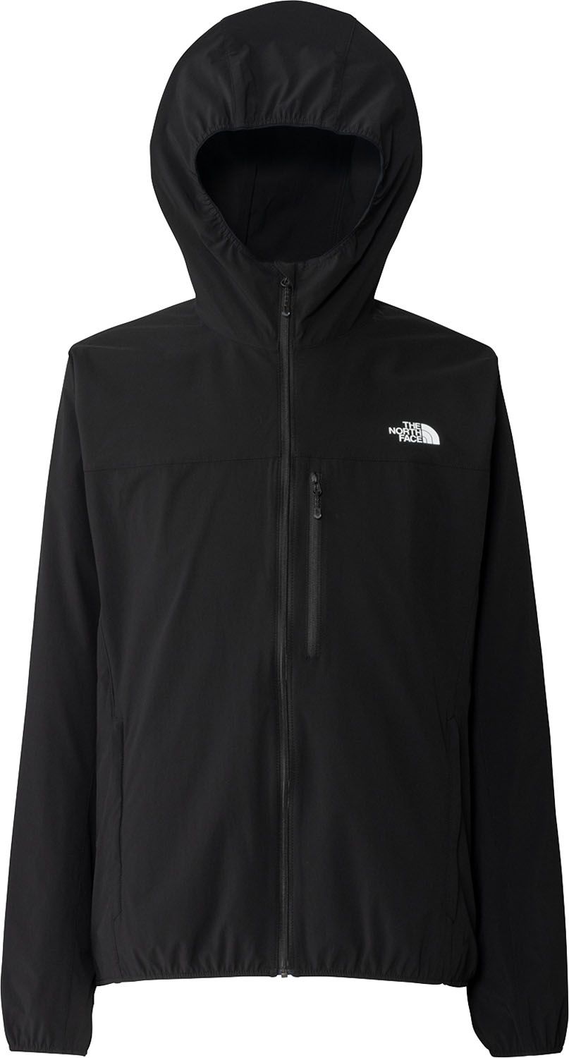 ザ・ノース・フェイス THE NORTH FACE アウトドア マウンテンソフトシェルフーディ メンズ ジャケット 上着 アウター パーカー フルジップ 薄手 高ストレッチ性 はっ水加工 キャンプ ハイキング 登山 NP22603 K ブラック
