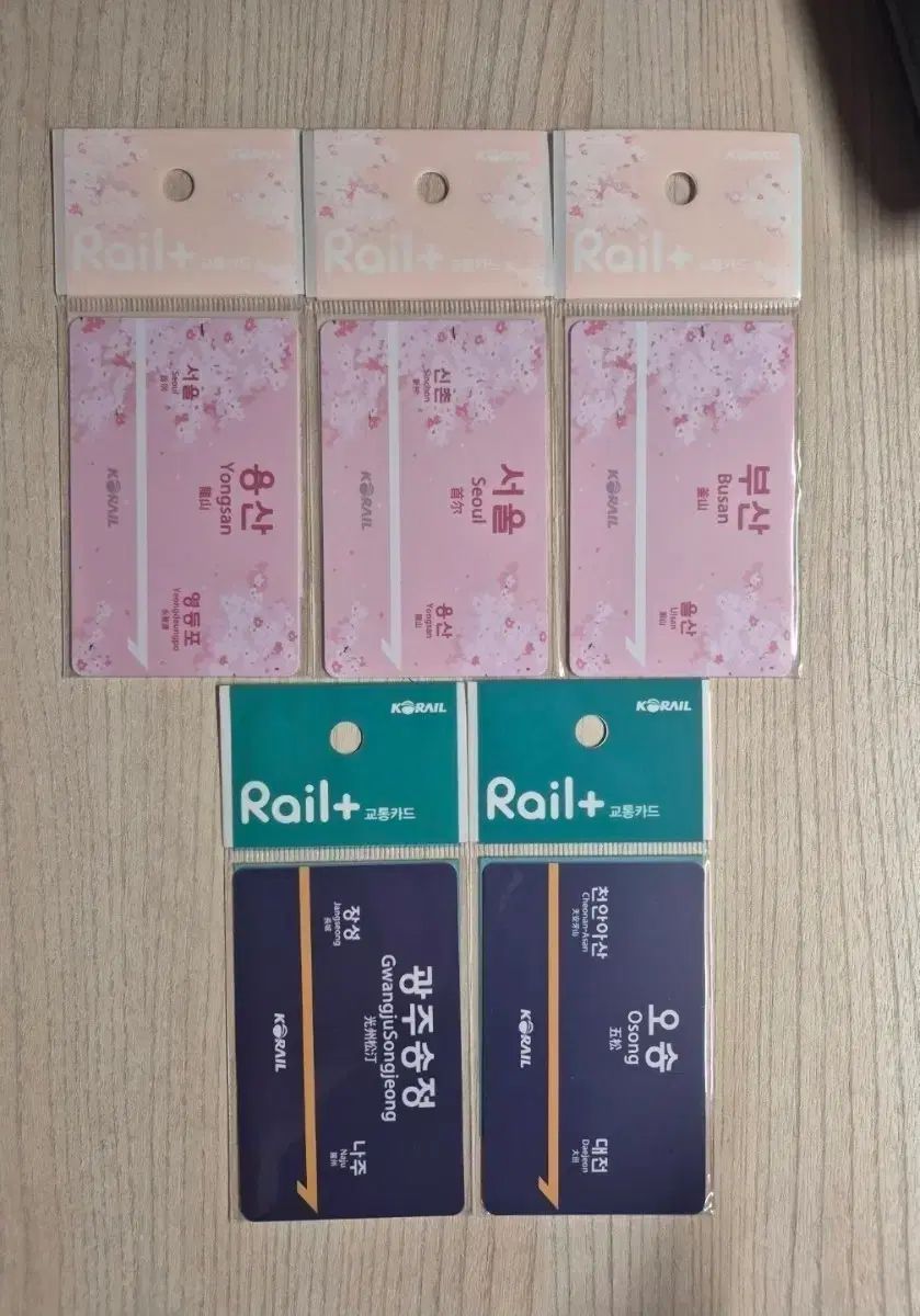 コレール Rail+ 駅名板 交通カード 5枚