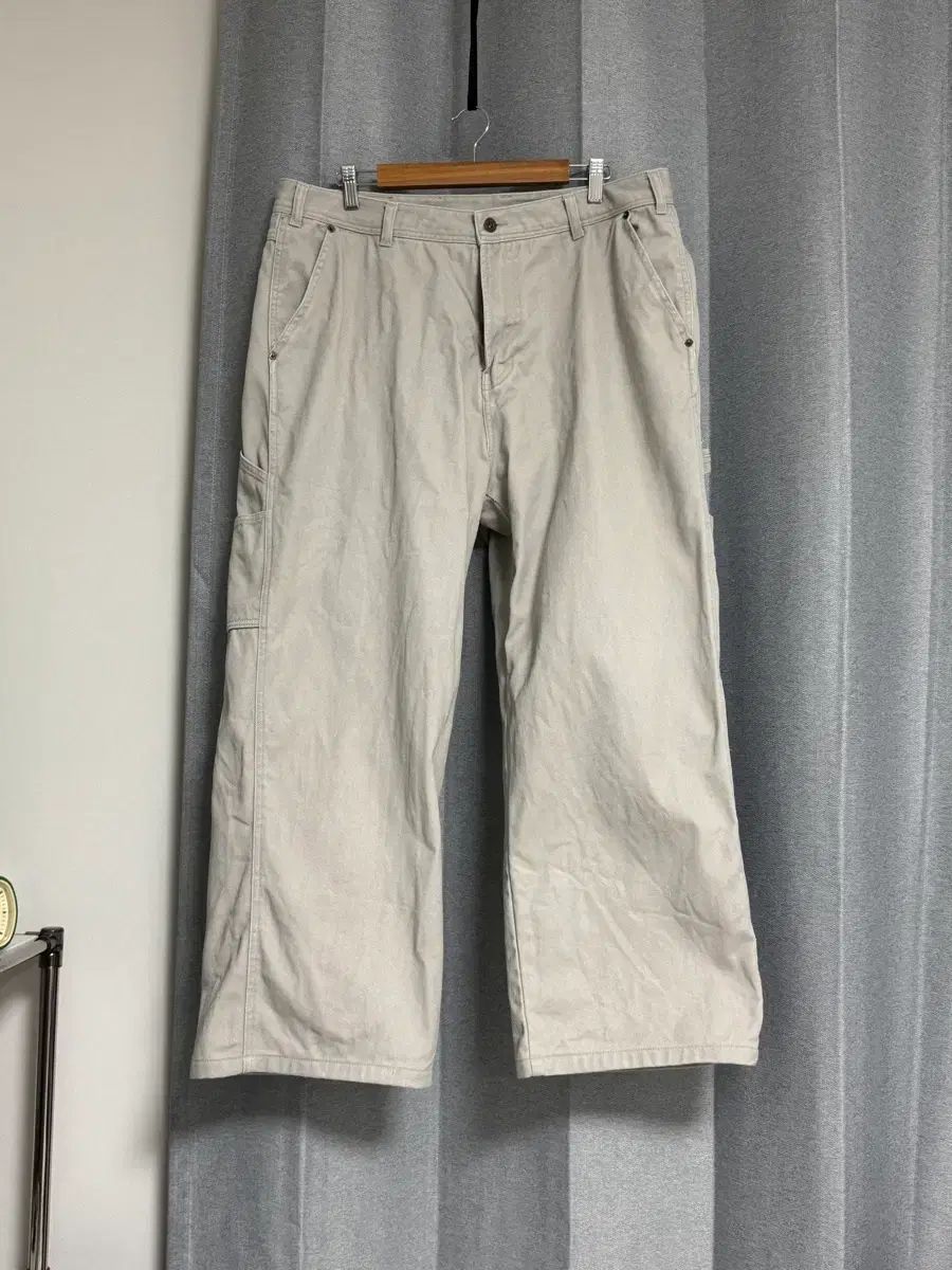 36 マックウッドガン アイボリー カーペンター ワイド デニム パンツ XL ズボン