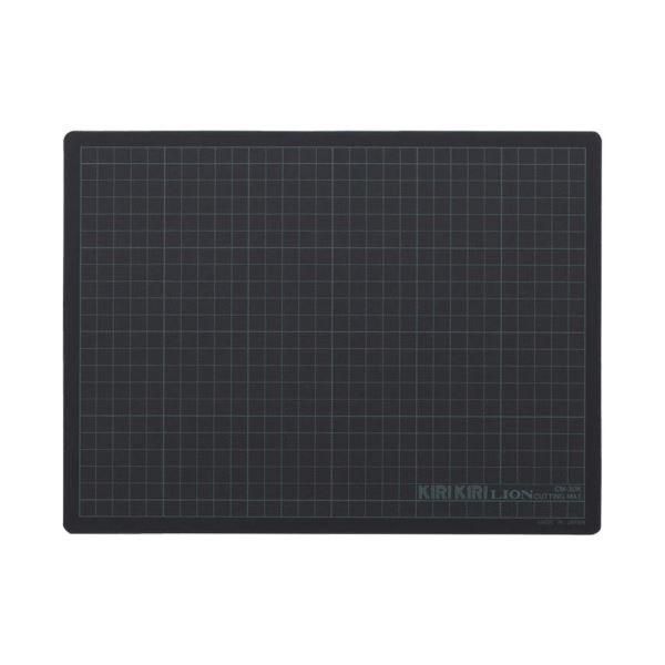 (まとめ) ライオン事務器 カッティングマットKIRIKIRI 再生PVC製 320×240×1.2mm グレー CM-30K 1枚 〔×10セット〕
