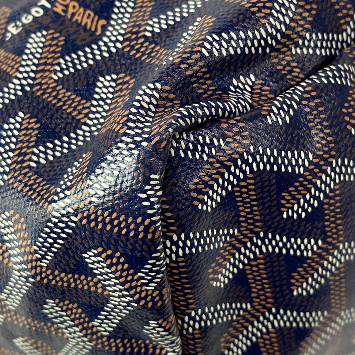 GOYARD(ゴヤール) トートバッグ サンルイGM ネイビー×白×ベージュ 