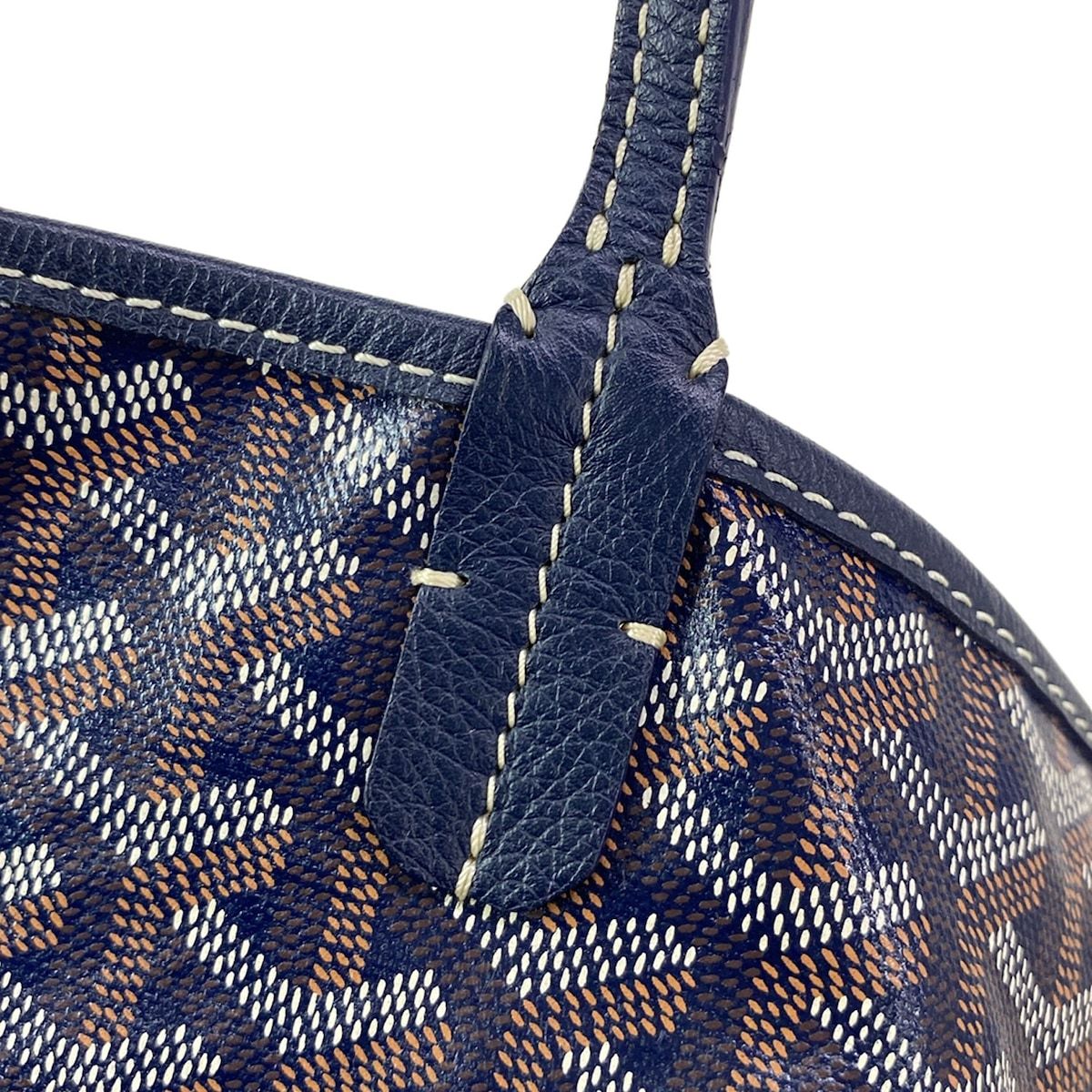 GOYARD(ゴヤール) トートバッグ サンルイGM ネイビー×白×ベージュ 