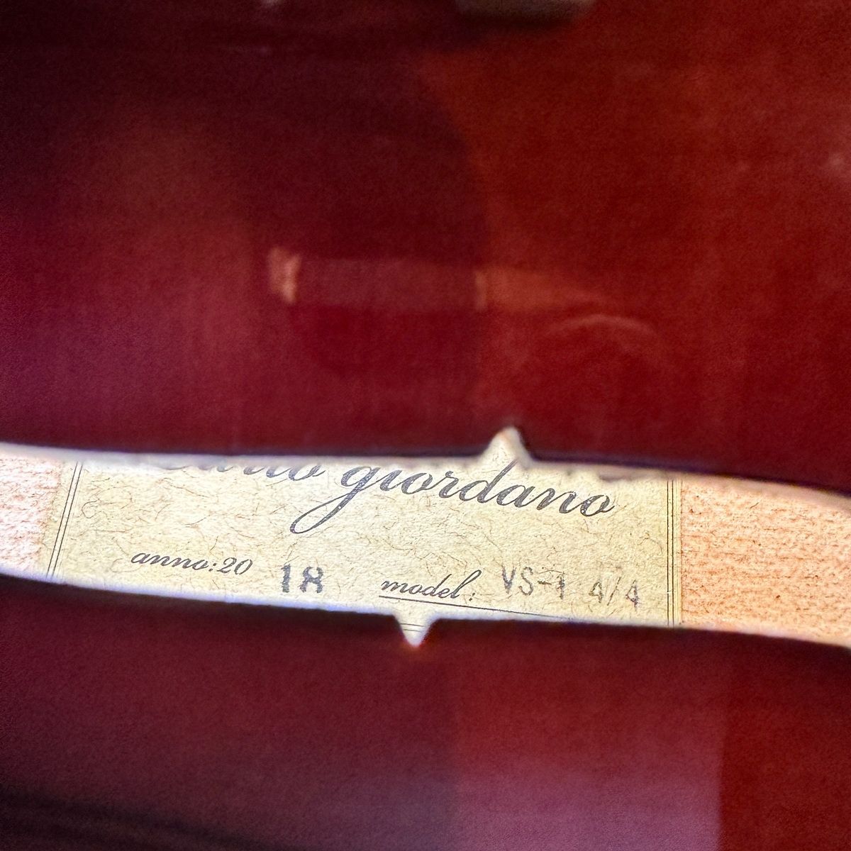 Carlo giordano VS-1 2018年製 4/4 Violin カルロジョルダーノ