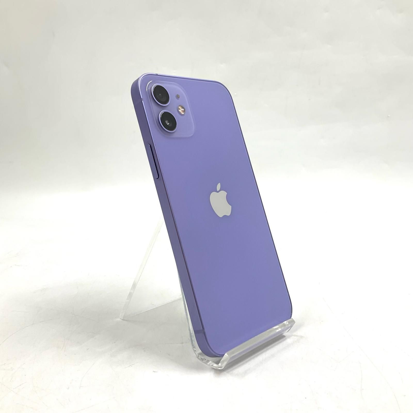 【全額返金保証】【最速発送】 iPhone 12 128GB パープル Softbank SIMフリー 白ロム 動作確認済 78%