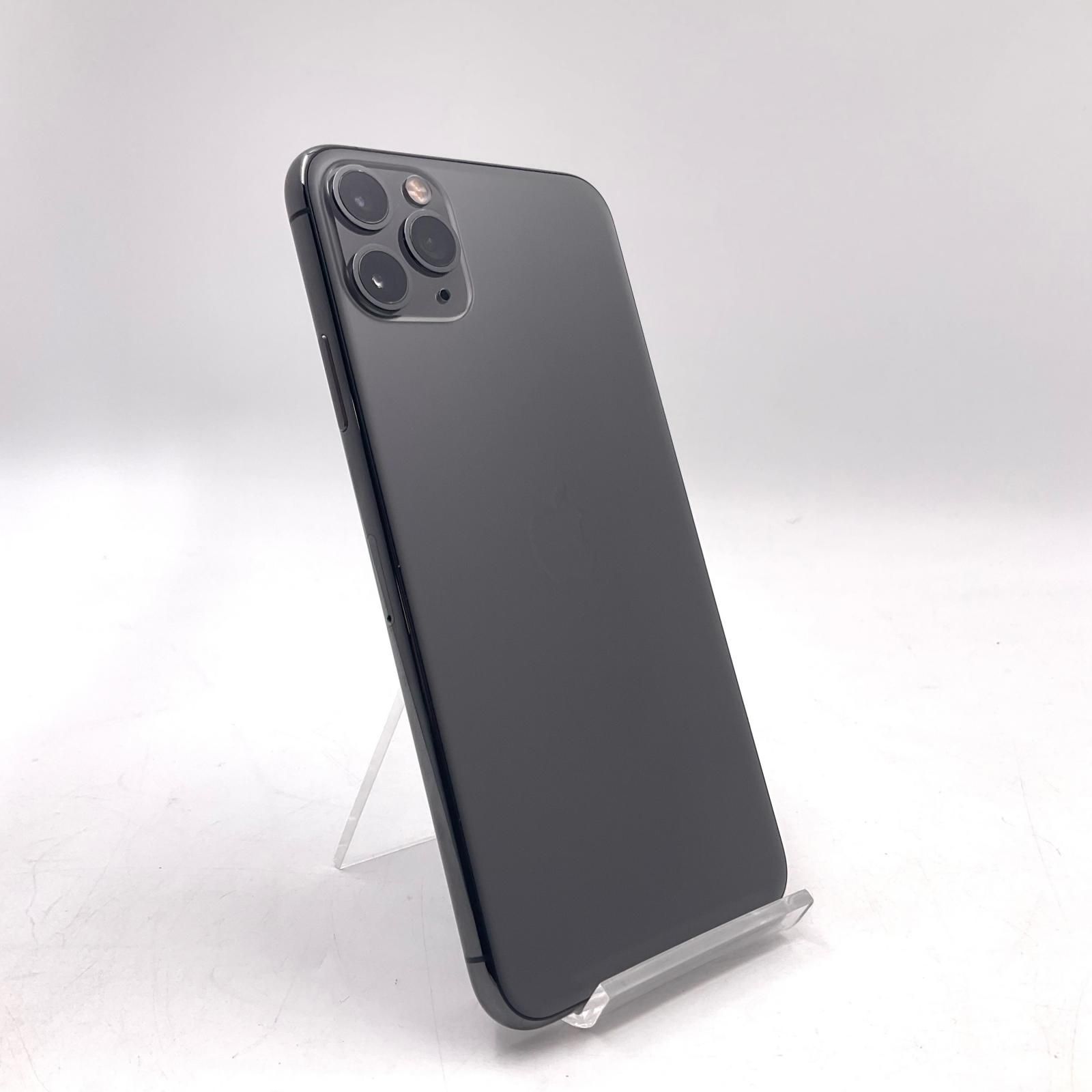【全額返金保証】【最速発送】 iPhone Pro Max 11 256GB スペースグレイ au SIMフリー 白ロム 動作確認済 77%