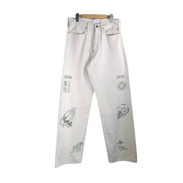 SUGERHILL 26ss TATOO FLASH PRINT MODERN DENIM REGULAR CUT サイズ32 26440418 シュガーヒル タトゥー フラッシュ プリント モダン デニム レギュラーカット パンツ 大名店
