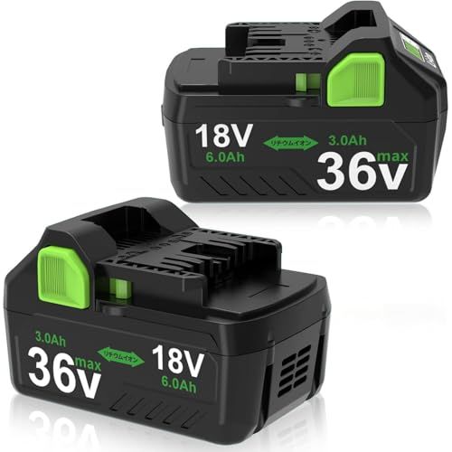 互換 ハイコーキ 36v バッテリー BSL36A18 2個 36v/3000mAh 18v/6000mA自動切り替え マルチボルト ハイコーキ バッテリー BSL36B18/BSL36A18Bなど互換可能 LED残量表示 BMS基板搭載 高 7a8a7979