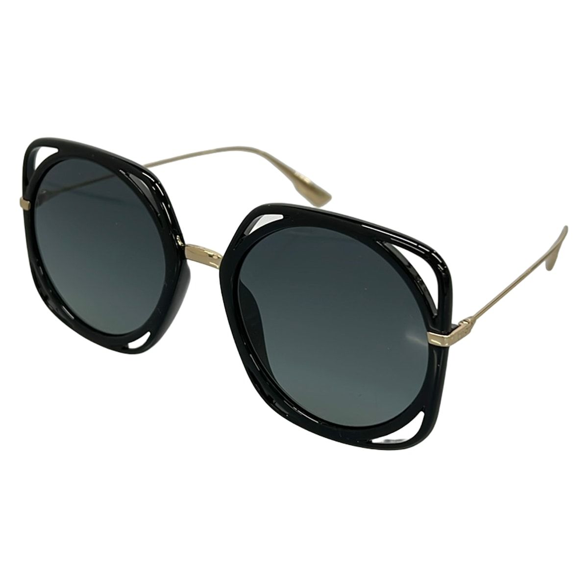 DIOR/ChristianDior(ディオール/クリスチャンディオール) サングラス美品 - 黒×ゴールド