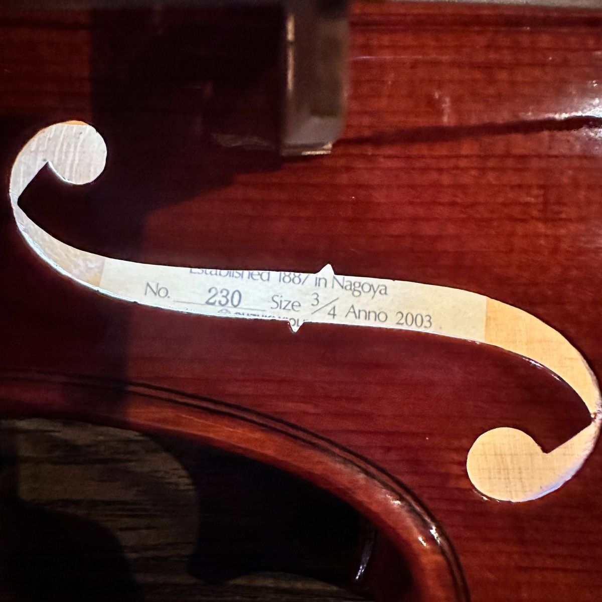 Suzuki No.230 3/4 2003年 Violin スズキ 分数バイオリン - メルカリ