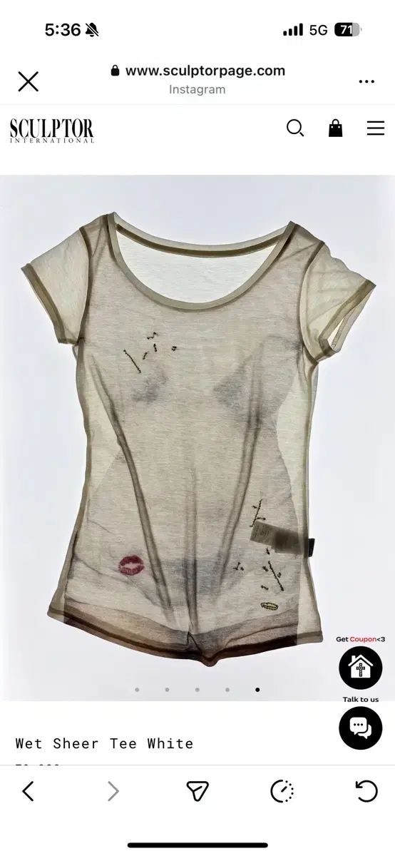 スカルプター wet sheer tee (新品)
