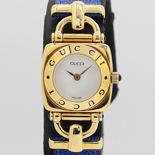 【momo様予約済】GUCCI グッチ 6300L ホースビット ゴールド グッチ ホースビット 6300L QZ ゴールド文字盤 レディース腕時計