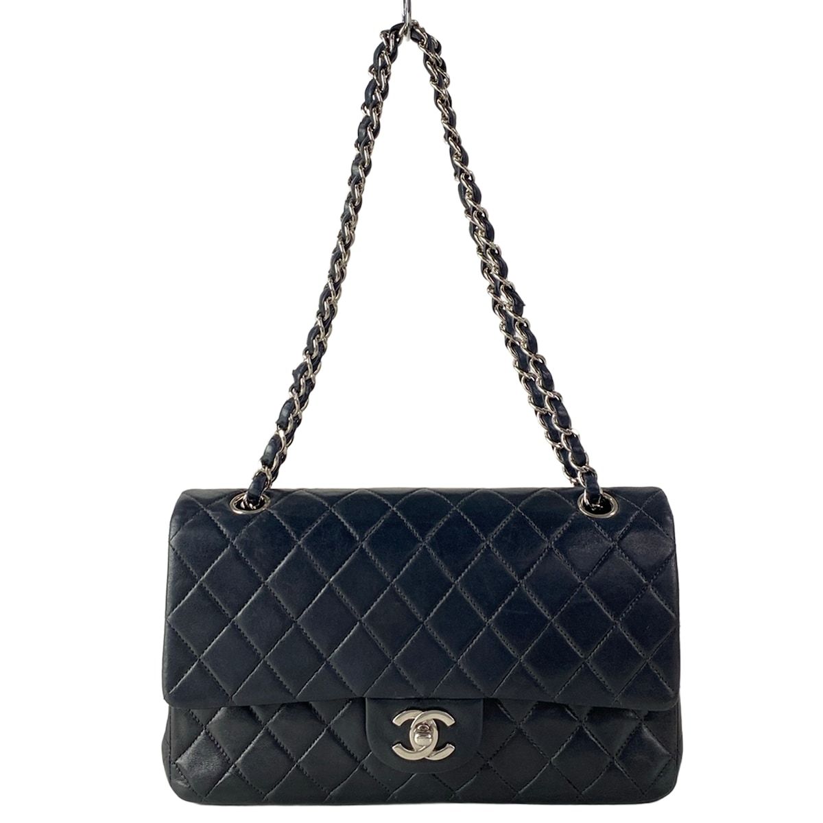 CHANEL(シャネル) ショルダーバッグ ダブルフラップマトラッセ A01112 黒 チェーンショルダー/シルバー金具 ラムスキン