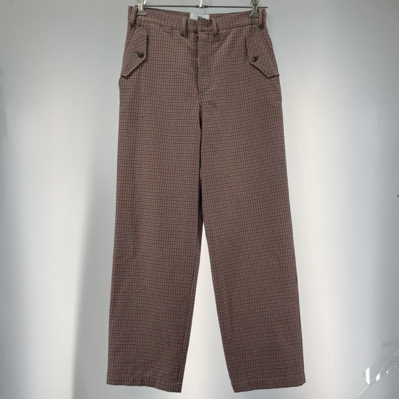 【中古】GAMS NOTE チェックパンツ サイズM レッド ゲームノート[19]