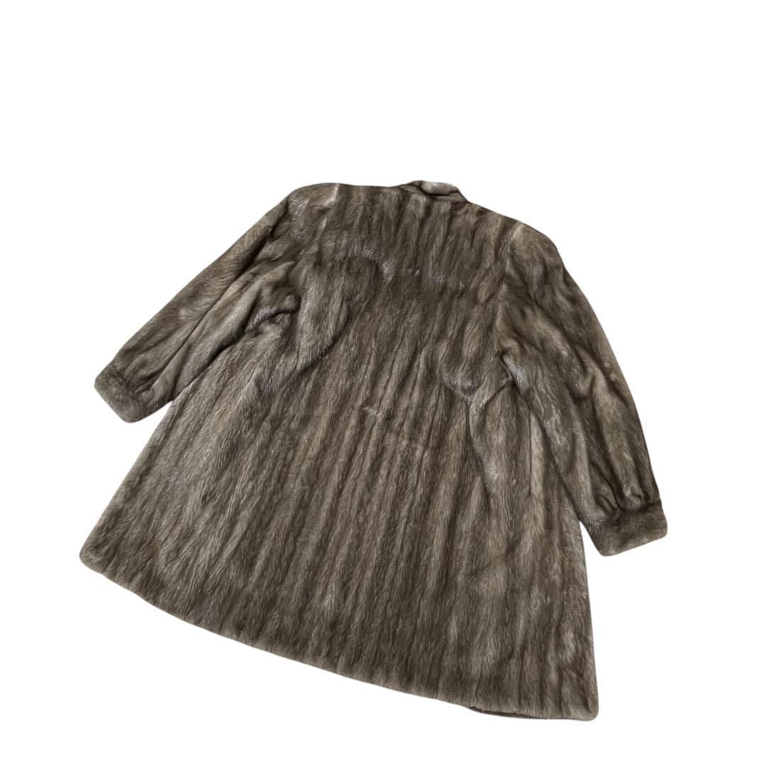 ランバン LANVIN ブルーアイリスミンク 毛皮 コート セミロング - メルカリ