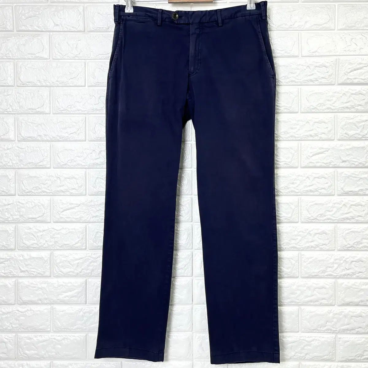Canali メンズ ネイビー コットン チノ パンツ 48