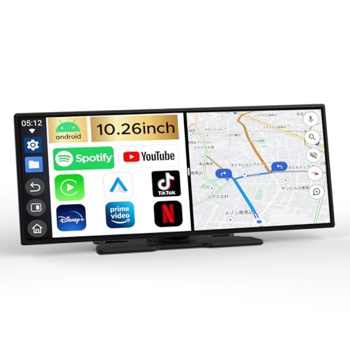 ディスプレイオーディオ10.25インチ ワイヤレスCarPlay/Android Auto対応 カーナビ カーオーディオ YouTubeやNetflixなどが動画視聴できる Androidシステム 1920*720解像度 2画面分割 駐車補助 18439b3d